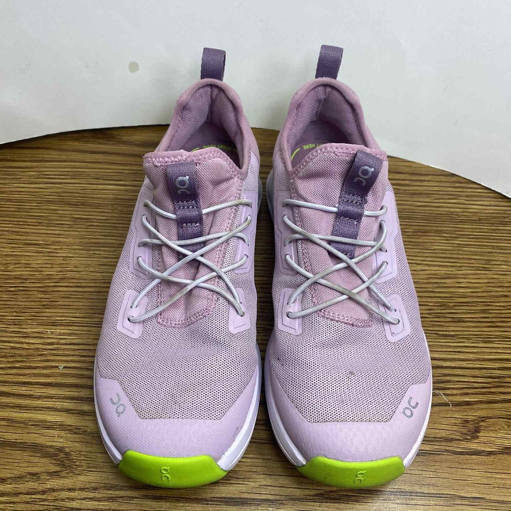 On Cloud Children's Cloudleap Athletic Running Shoes Size K3, Mauve/Kiwi Slip On